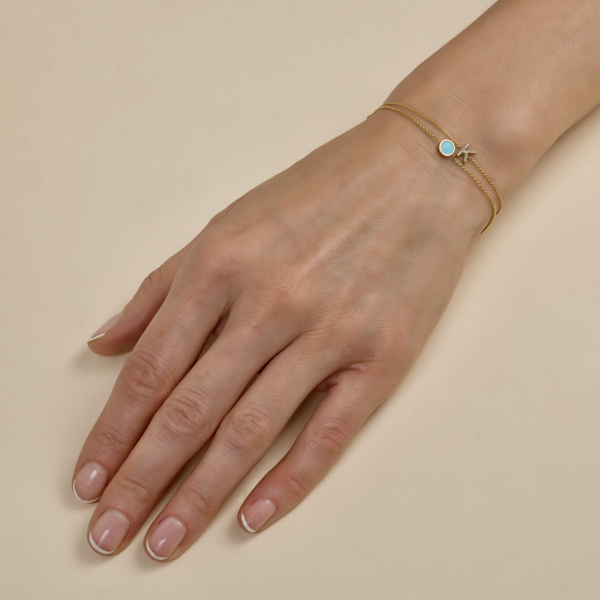 Diamond Initial Bracelet  Zoe Lev Jewelry