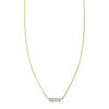 opal diamond double bar necklace PRN 527 OP