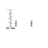 opal diamond triple line earrings_2