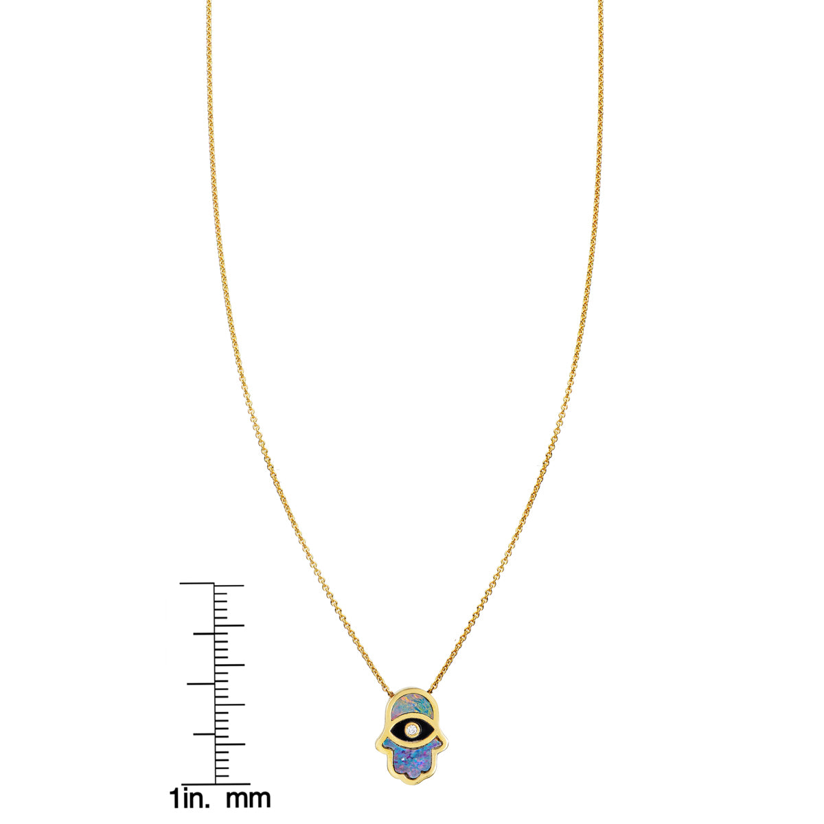 opal hamsa onyx evil eye necklace_1