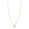 opal inlaid cross necklace