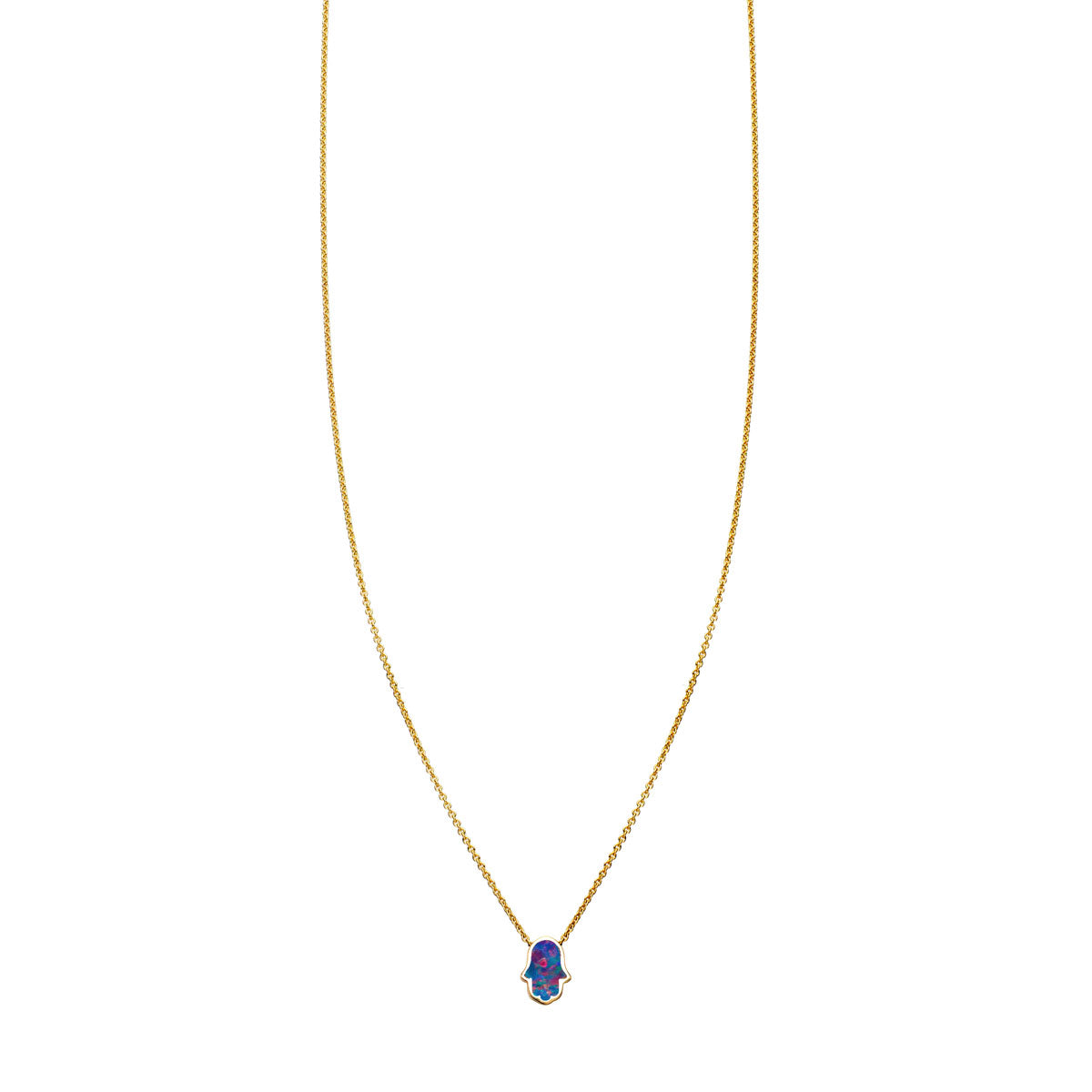 opal inlaid hamsa hand necklace prn 390 op