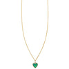 opal inlaid large heart necklace