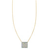 opal square pendant necklace PRN 528 OP