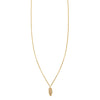 pave diamond gold chip necklace  prn 465 14wd