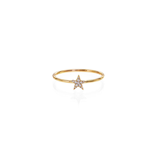 pave diamond star ring PRR076