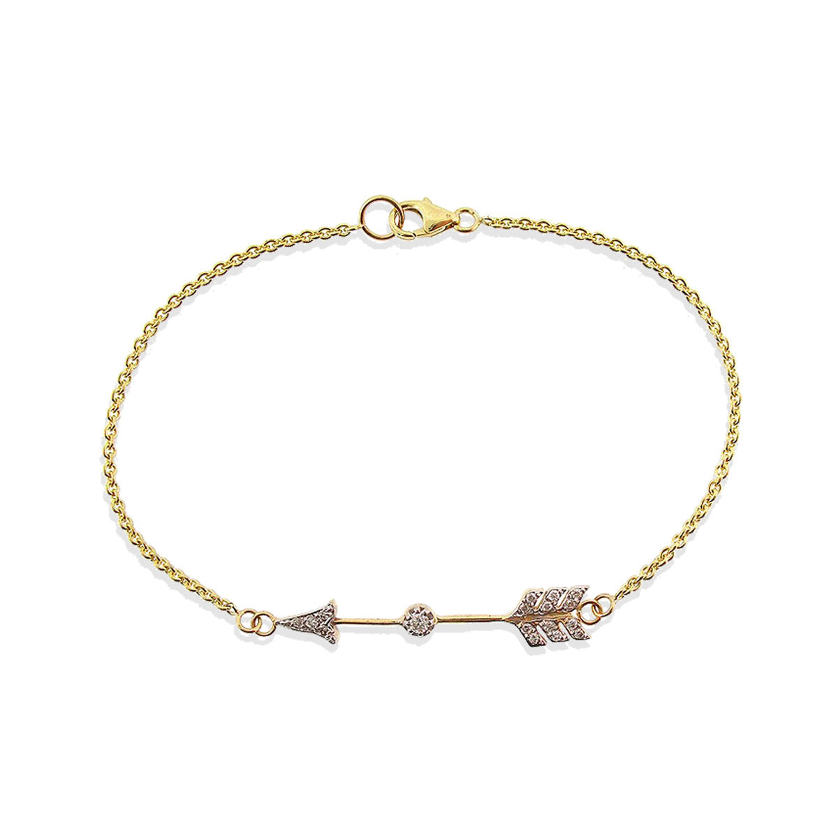 pave gold hipster tiny designer arrow bracelet PRB 003