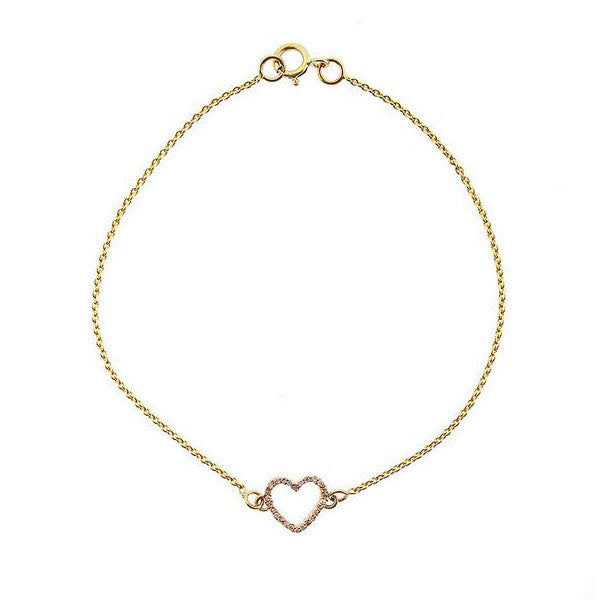 pave heart bracelet PRB 001