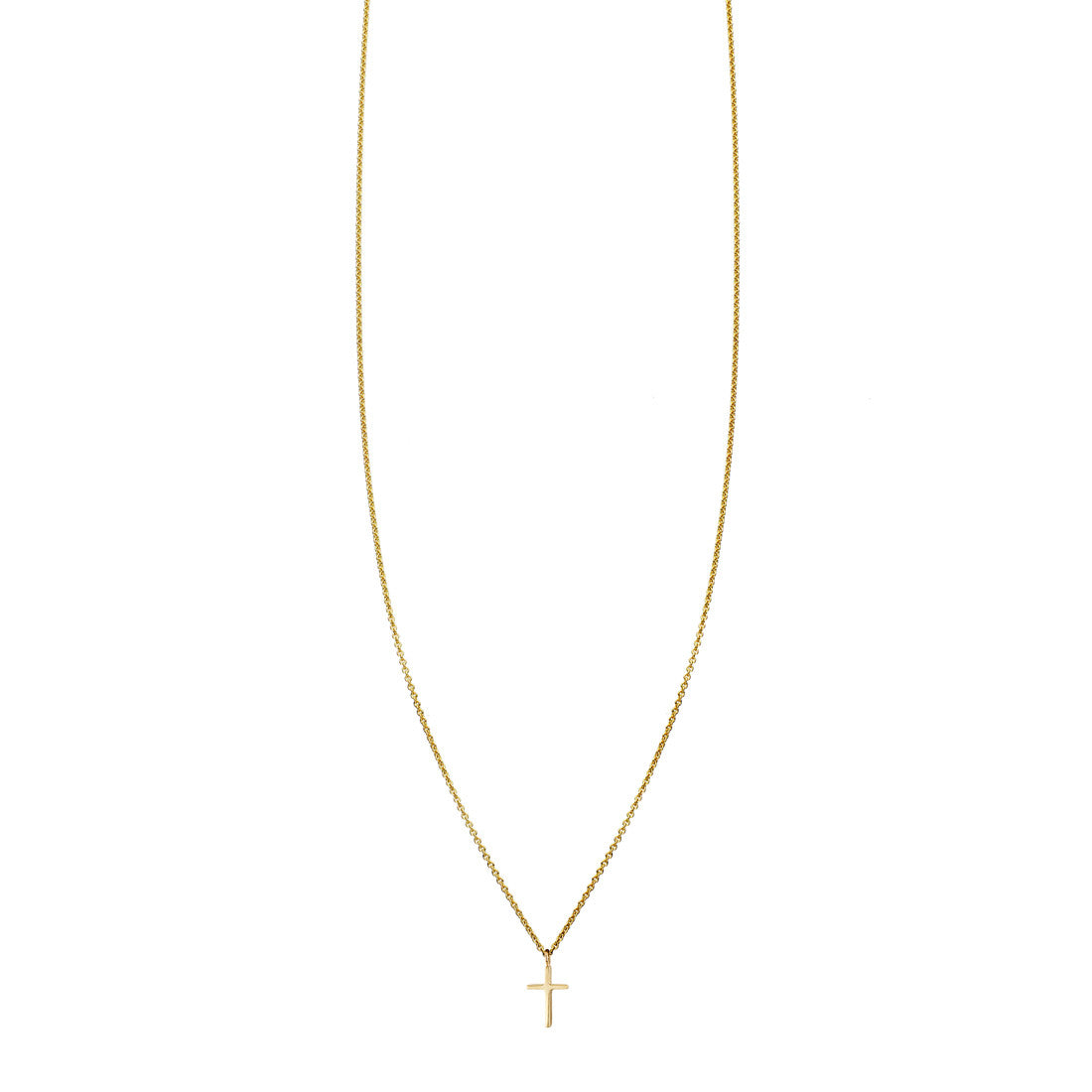 petite cross mini charm exquisite necklace PRN 237 14KY