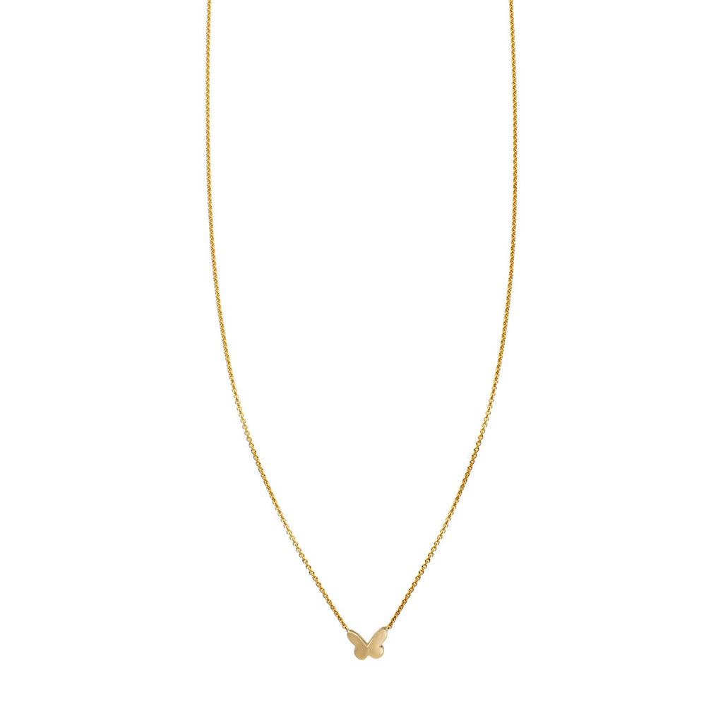 petite gold butterfly necklace