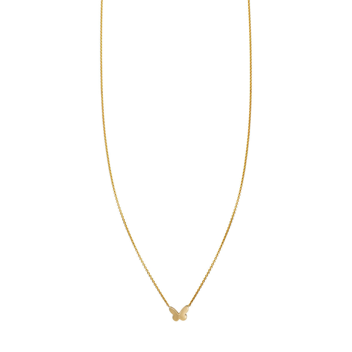 petite gold butterfly necklace