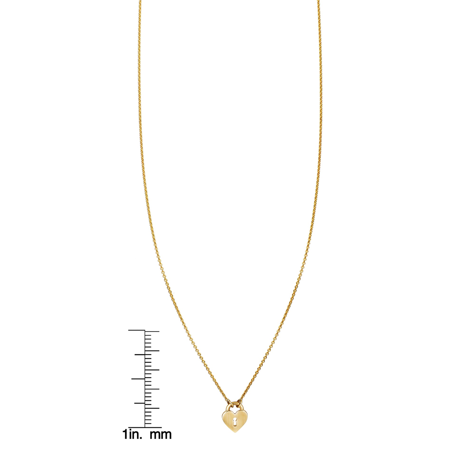 petite gold heart lock necklace with ruler_6d2e0491 242b 4071 9723 c8a030b919f6