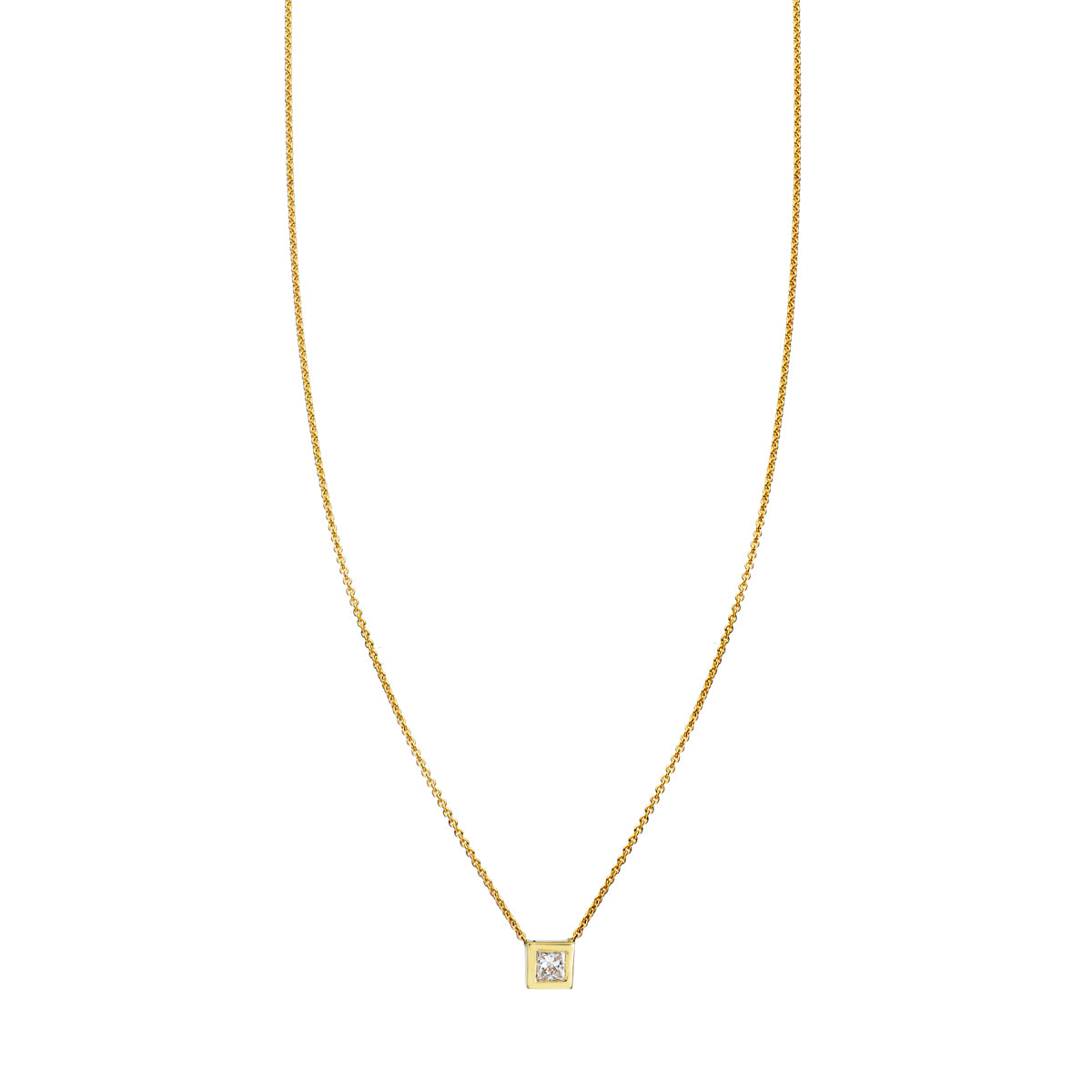 princess cut diamond pendant necklace