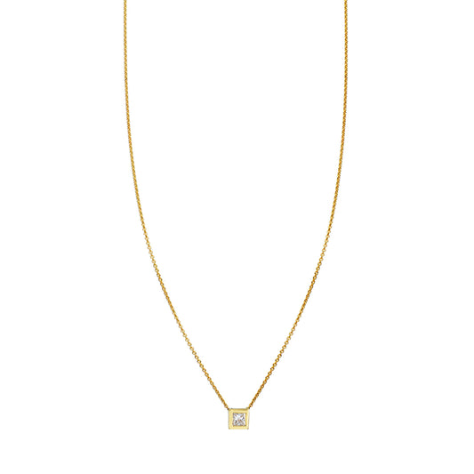 princess cut diamond pendant necklace