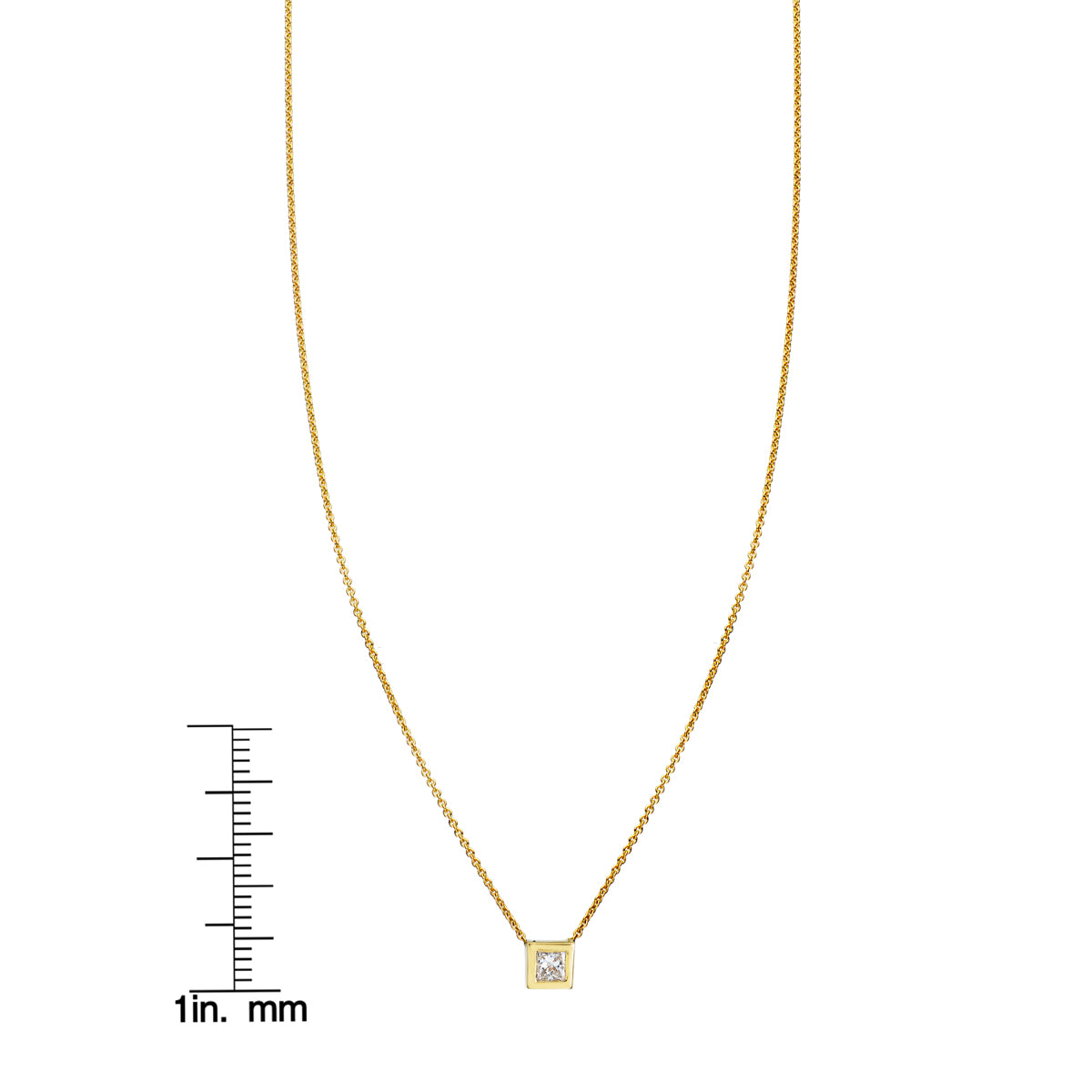 princess cut diamond pendant necklace_1