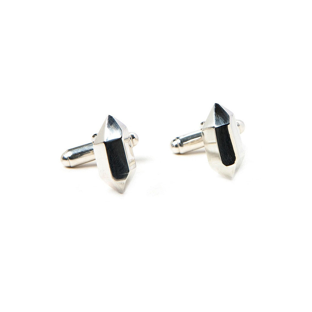 raw gem crystal cufflinks PRMC 005