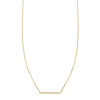 Gold pave' diamond bar pendant necklace for women
