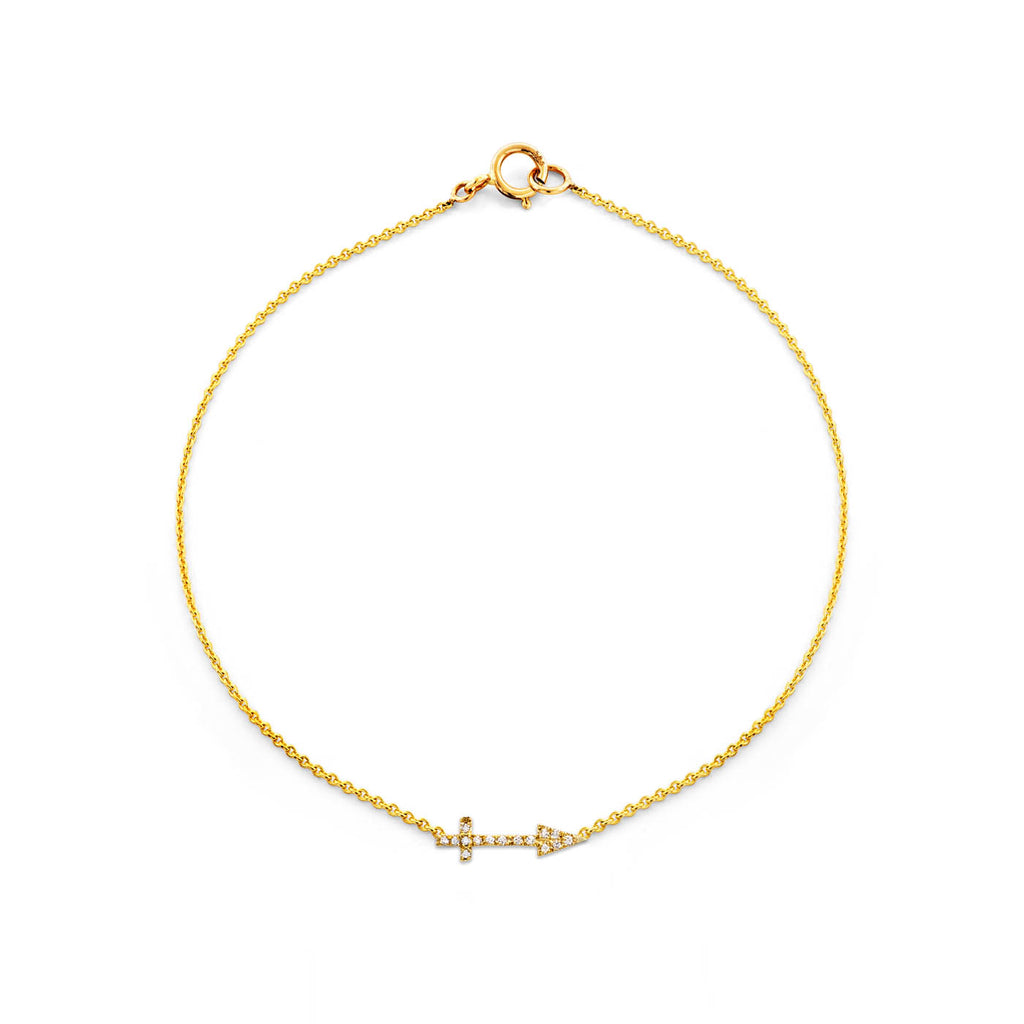 sagittarius diamond zodiac bracelet PRB 441 14K