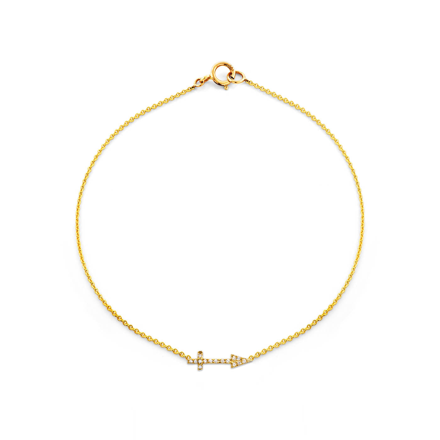 sagittarius diamond zodiac bracelet PRB 441 14K