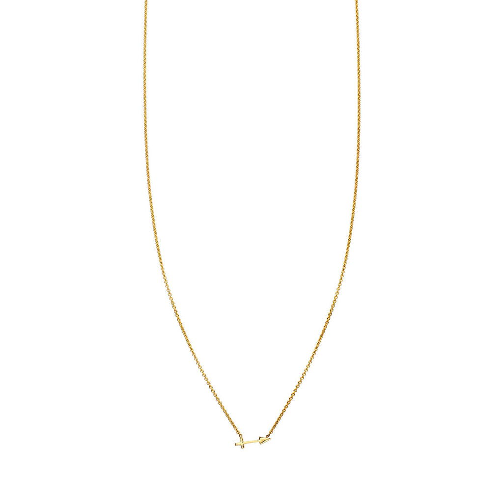 Sagittarius zodiac sign gold necklace - personalized astrological pendant