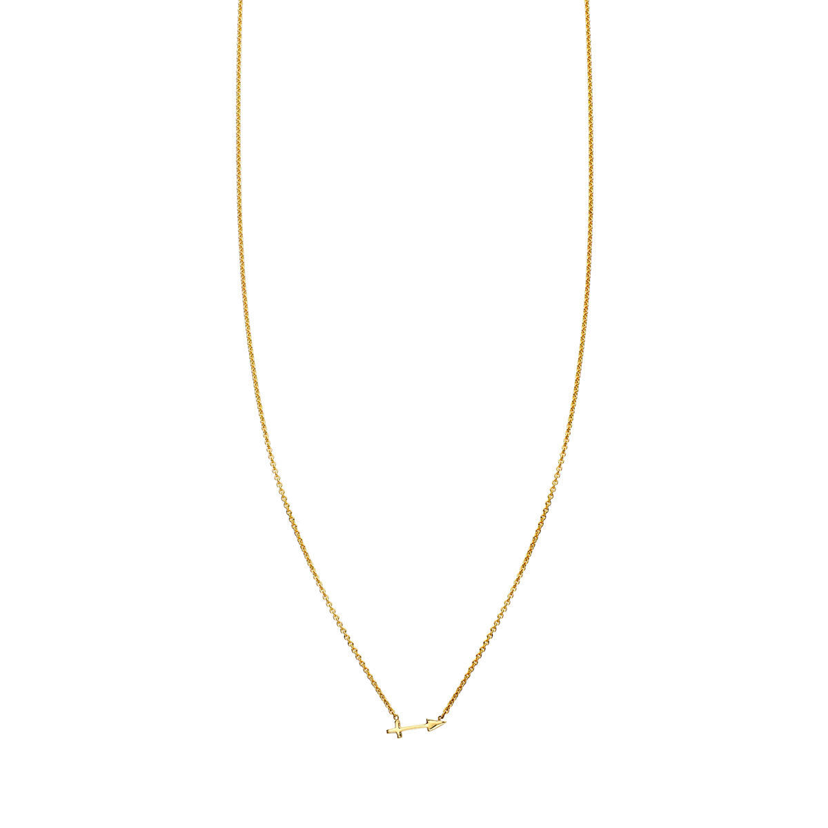 Sagittarius zodiac sign gold necklace - personalized astrological pendant