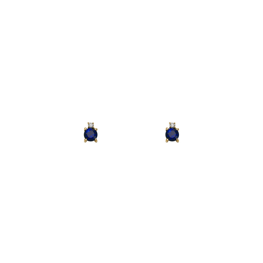 sapphire diamond gold stud earrings PRE 157 SD_a0e27582 dad7 4152 82d9 cd4521fb943c