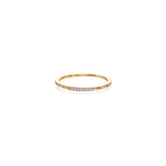 seven diamond gold band PRR032 WD