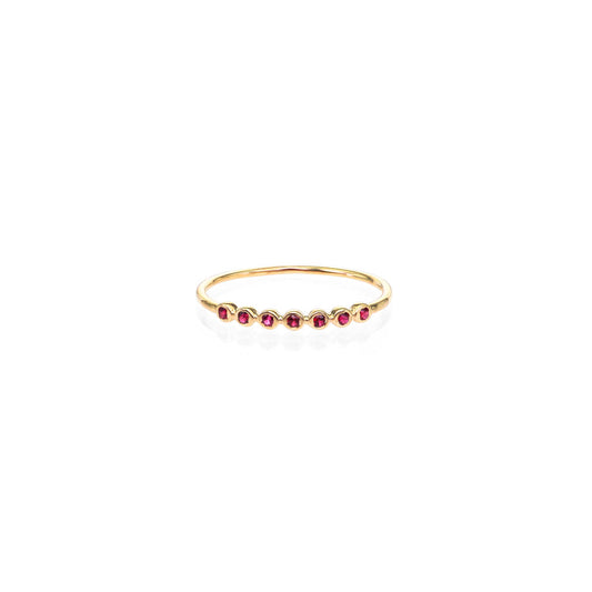 seven ruby stackable band PRR071 R