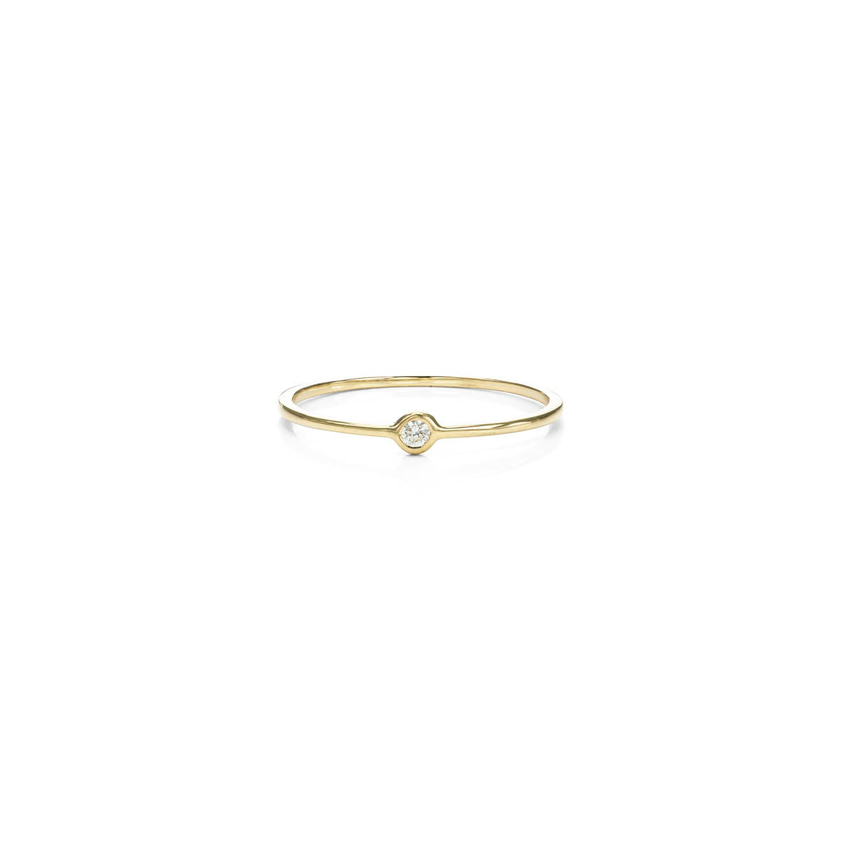 single diamond gold halo ring PRR 097 WD