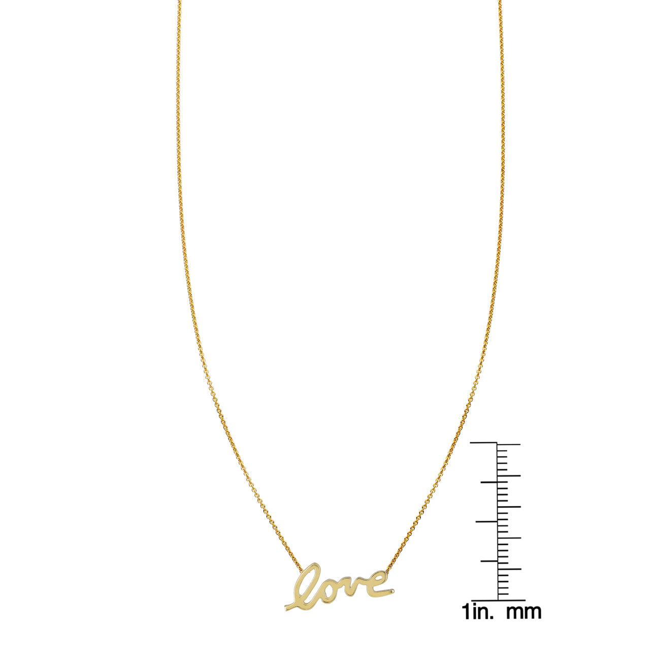 small cursive love necklace PRN248_1