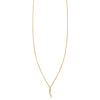 small gold italian horn womens necklace PRN 012