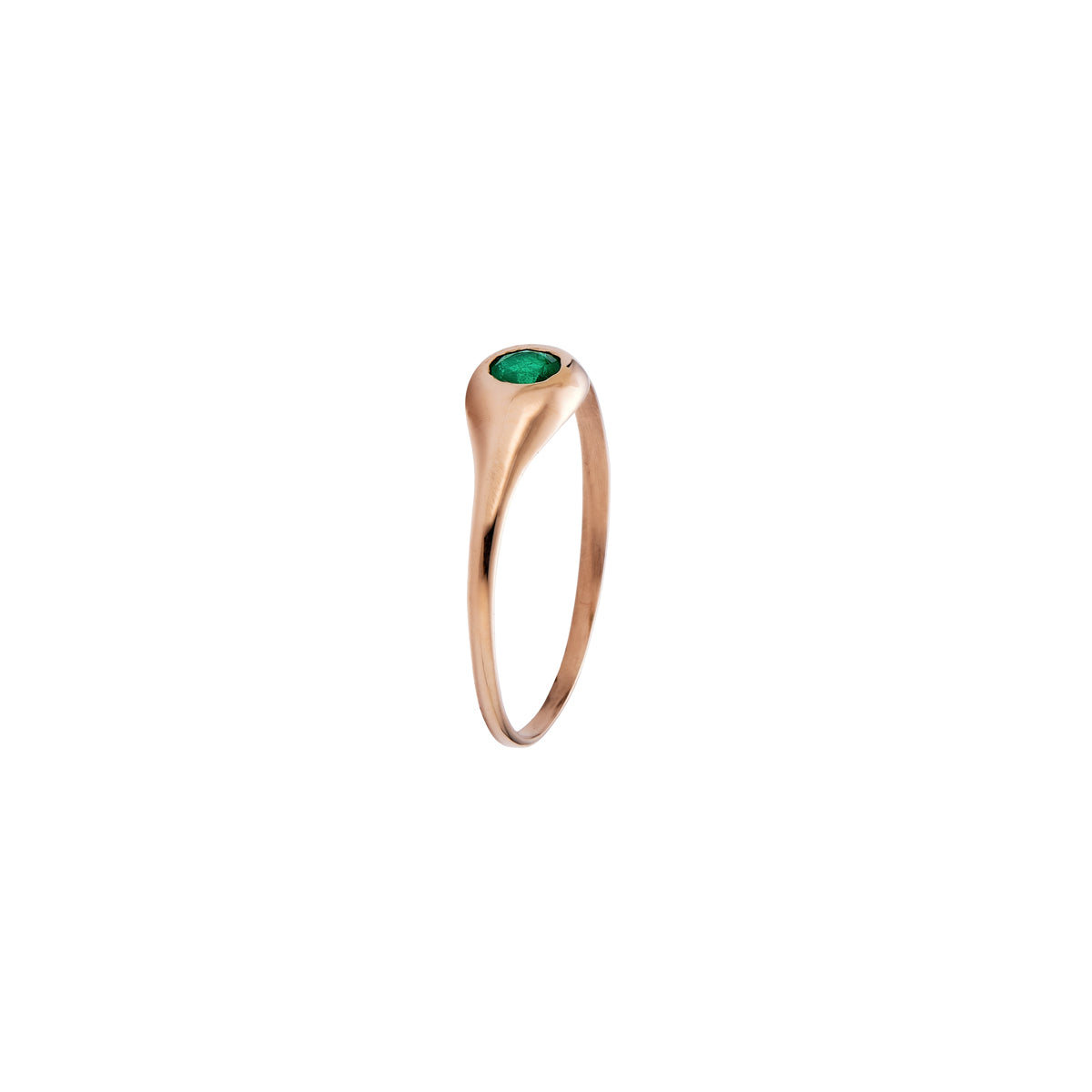 small round emerald signet ring 2