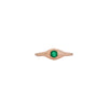 small round emerald signet ring