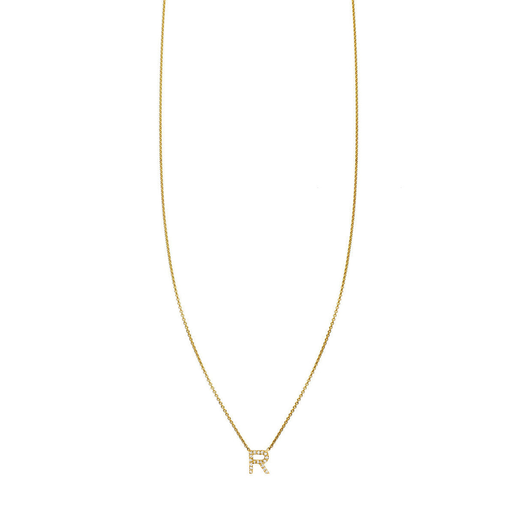 Diamond Letter Initial Charm Necklace by Phoenix Roze: Sparkle with every step.