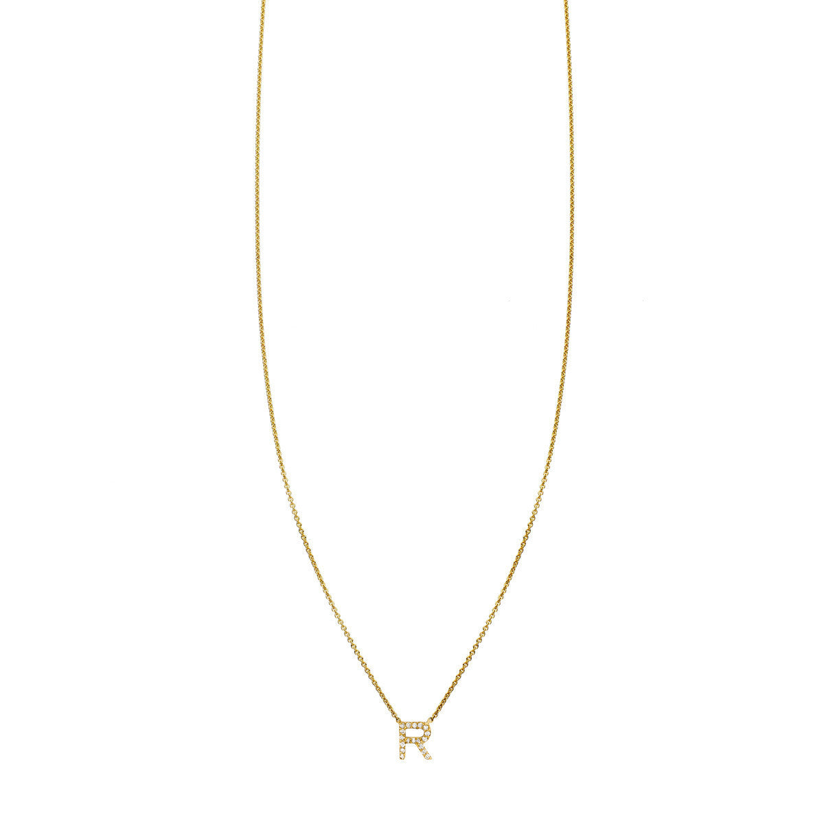 Diamond Letter Initial Charm Necklace by Phoenix Roze: Sparkle with every step.