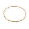 solid gold hinged bangle bracelet side view
