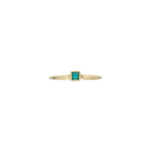 square cut emerald ring