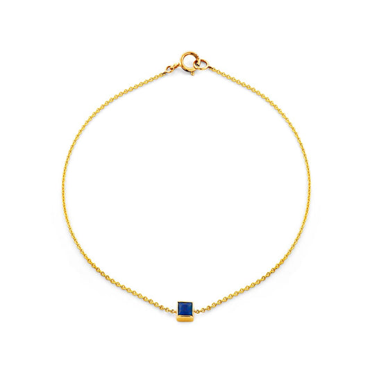 square cut sapphire gold bracelet prb 059 14ky