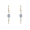 star sapphire diamond pendulum earrings