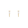 tapered baguette diamond spike earring PRE 1800 WD