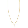 tapered baguette diamond spike necklace PRN055