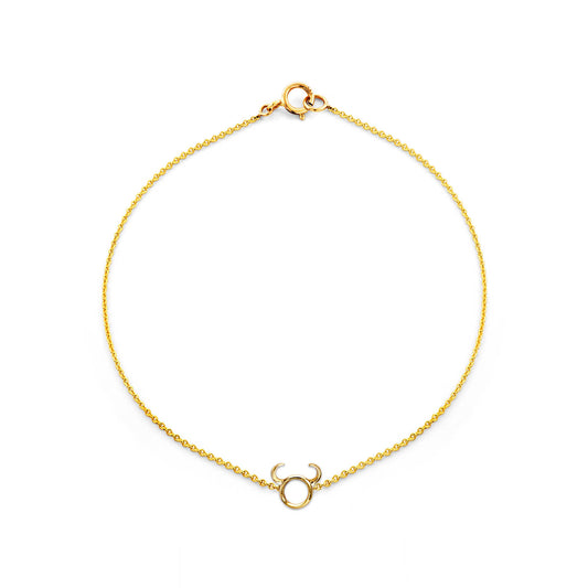 taurus gold zodiac bracelet PRB 440 14K