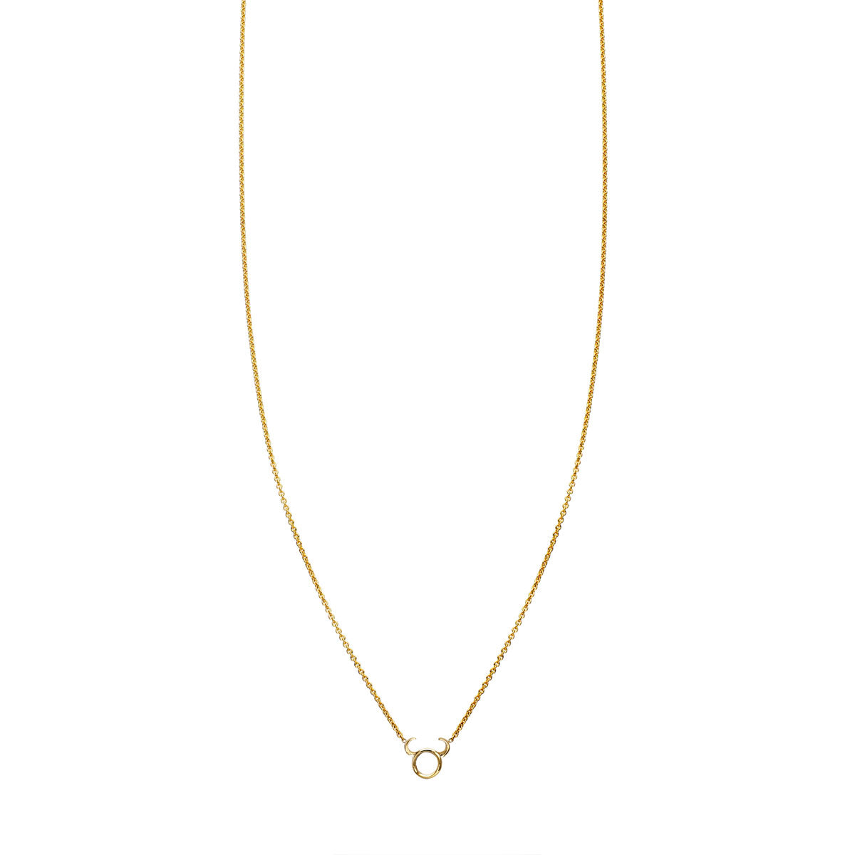 Taurus gold zodiac necklace - personalized astrological jewelry