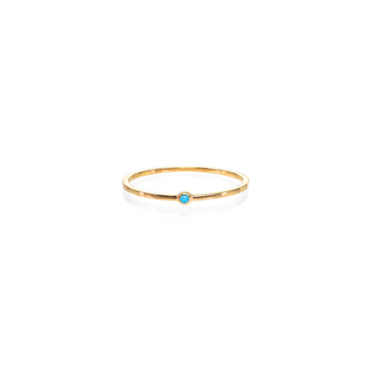 thin bezel set turquoise ring PRR067 TUR