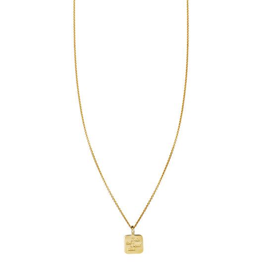 "This Too Shall Pass" gold charm necklace - inspirational pendant for motivational jewelry