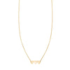 Gold three heart necklace - delicate triple heart pendant