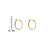 three quarters inch gold skinny gold hoop earrings side view