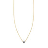 tiny black diamond gold star necklace prn 489 bd