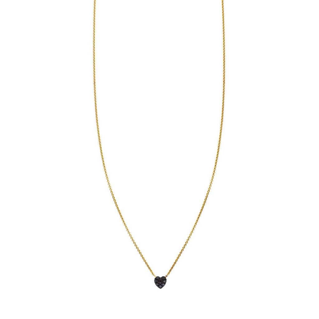 tiny black diamond tiny heart necklace prn 490 bd