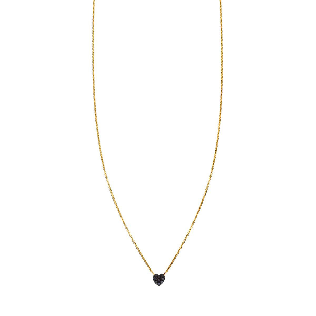 tiny black diamond tiny heart necklace prn 490 bd